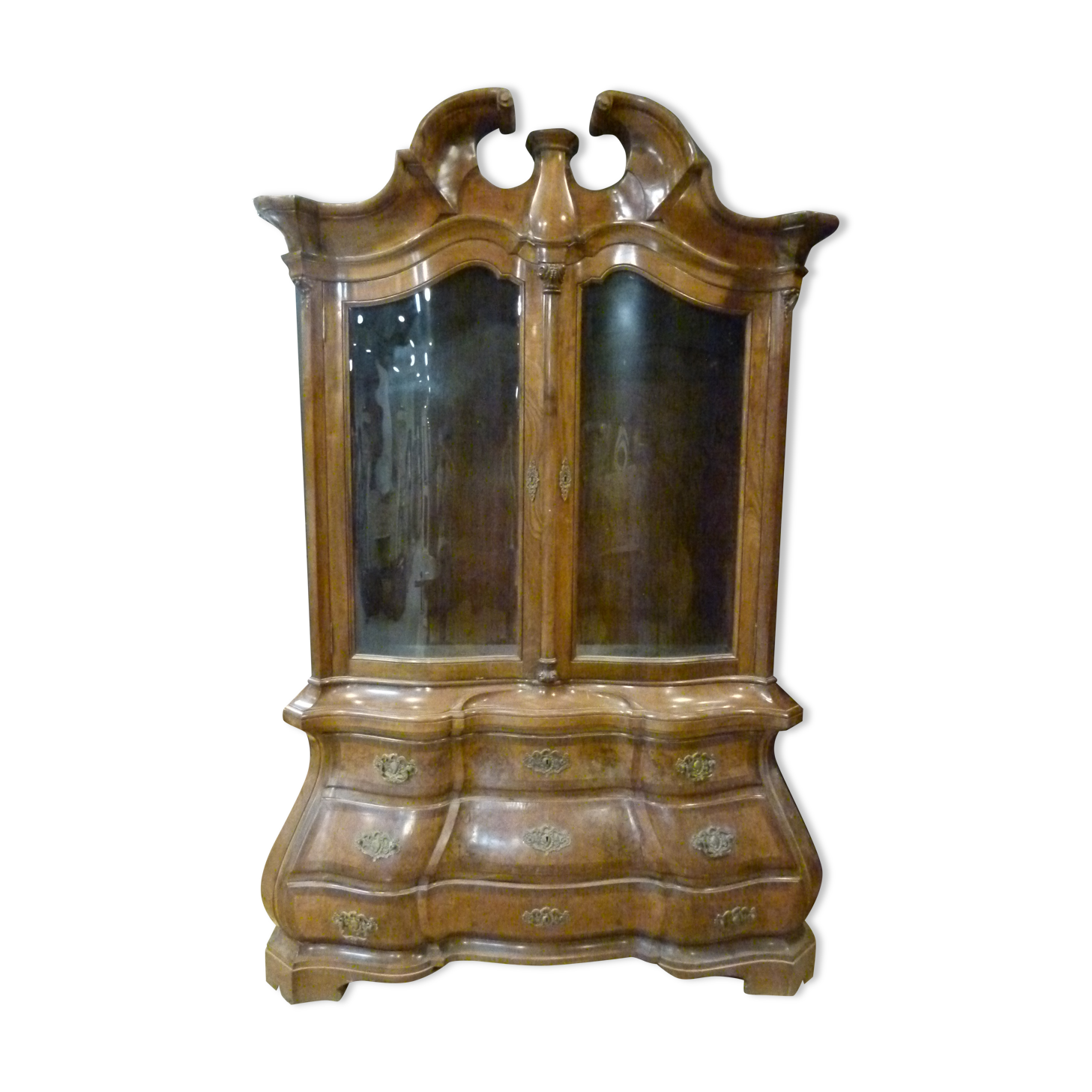 English mahogany showcase XXth