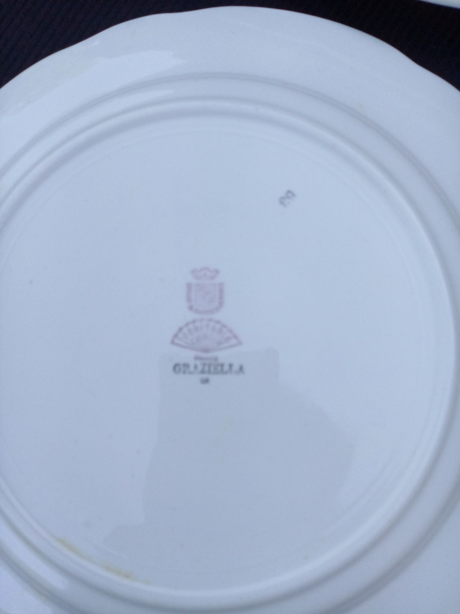 10 assiettes plates modèle graziella sarreguemines & digoin