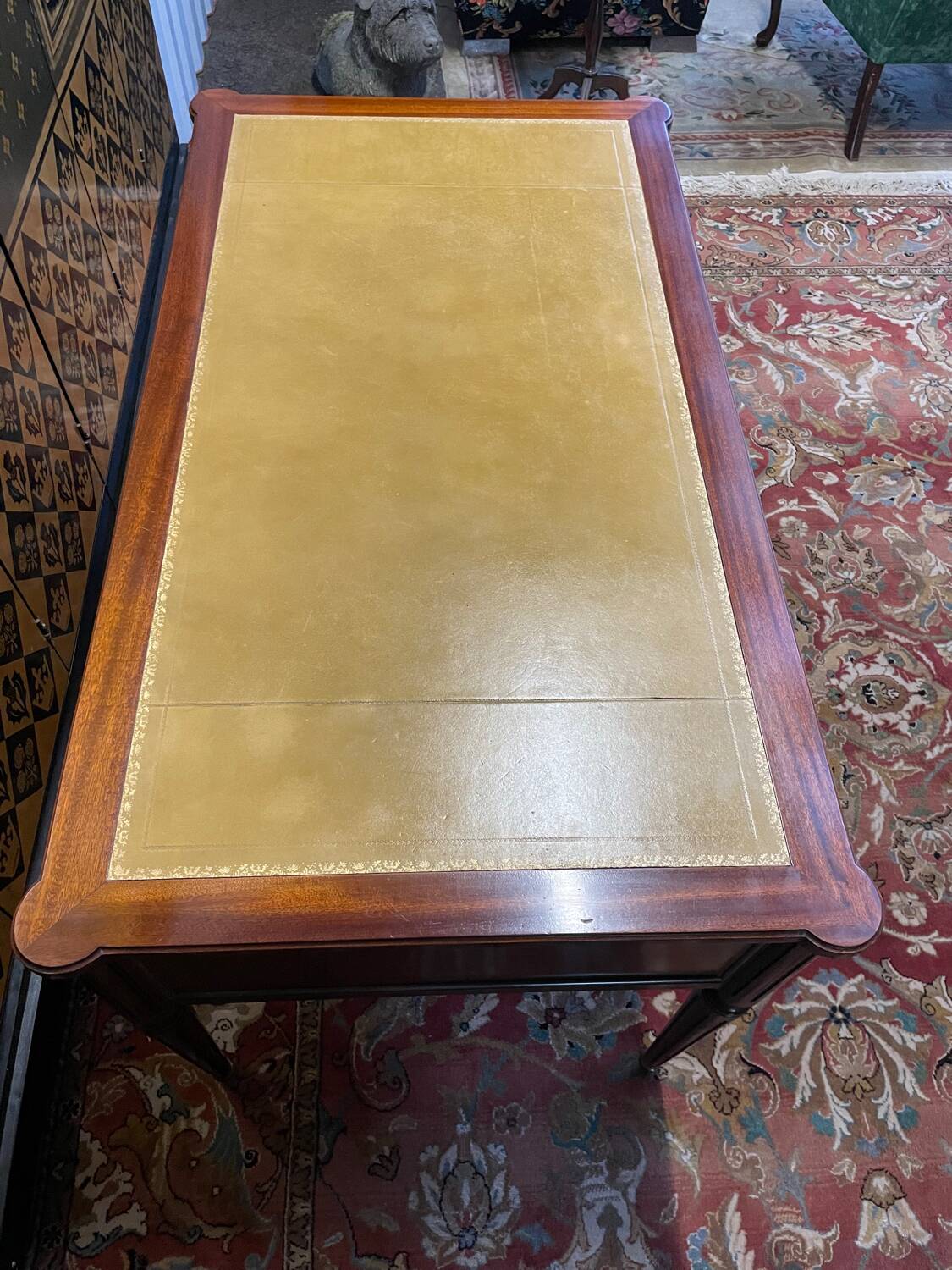 Louis XVI style mahogany flat desk