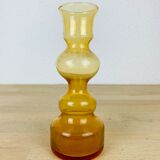 Scandinavian vase Riihimaki amber glass