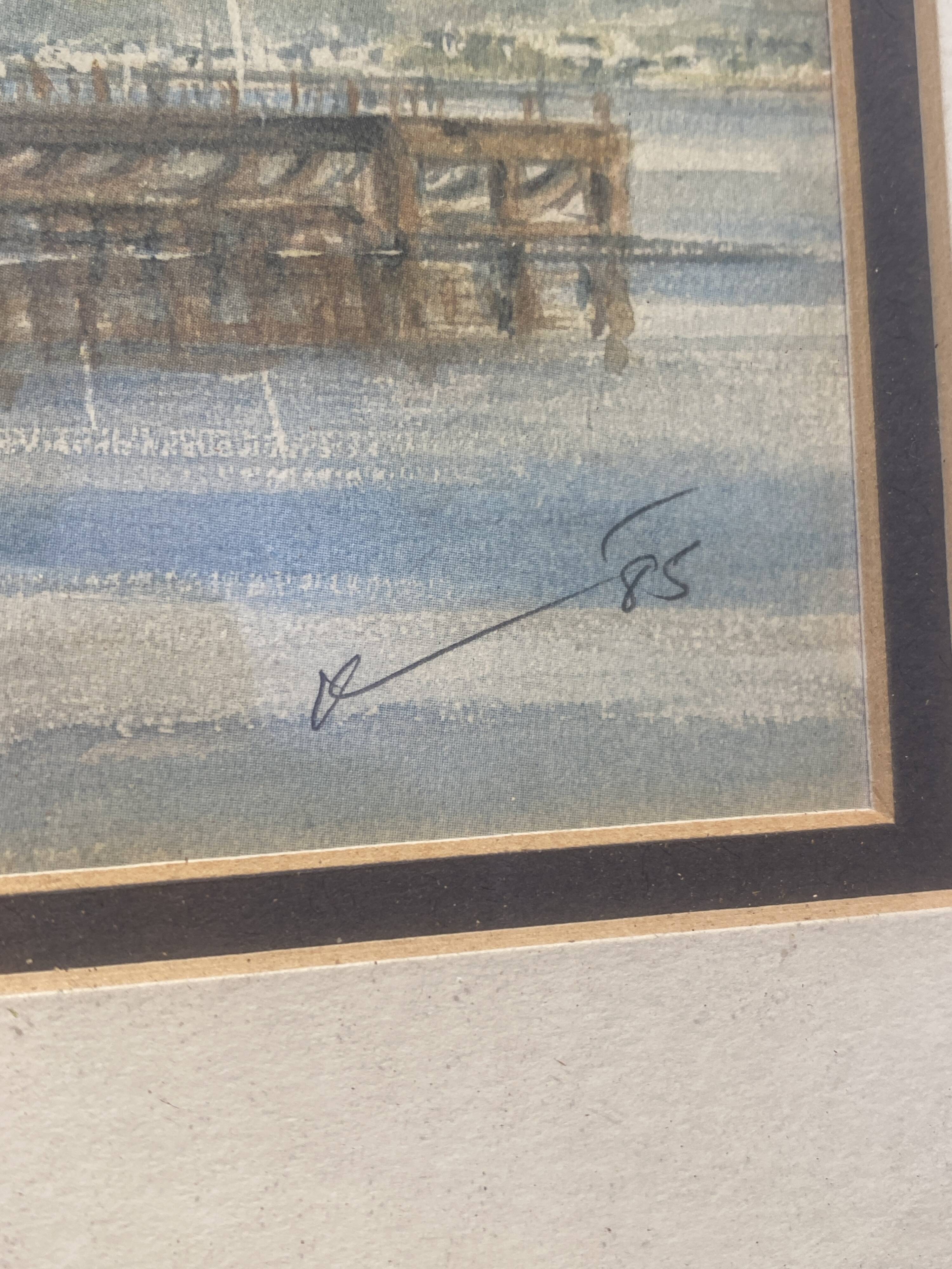 Painting on framed paper