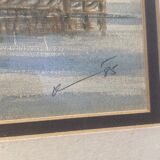 Painting on framed paper