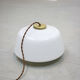 Mid-century Glass & Brass Pendant Lamp