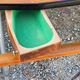 Vintage valet in wood, chrome metal and vinyl from the 60s