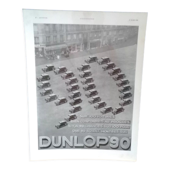A pneumatic advertisement Dunlop " 90 " car from review illustration 1936