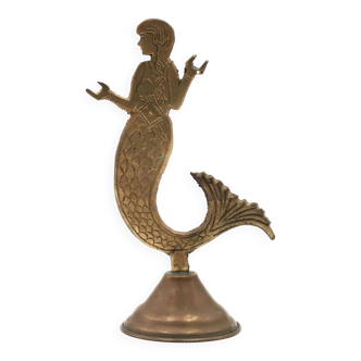 Brass mermaid sculpture, 1970s