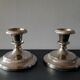 Duo de bougeoirs en zinc