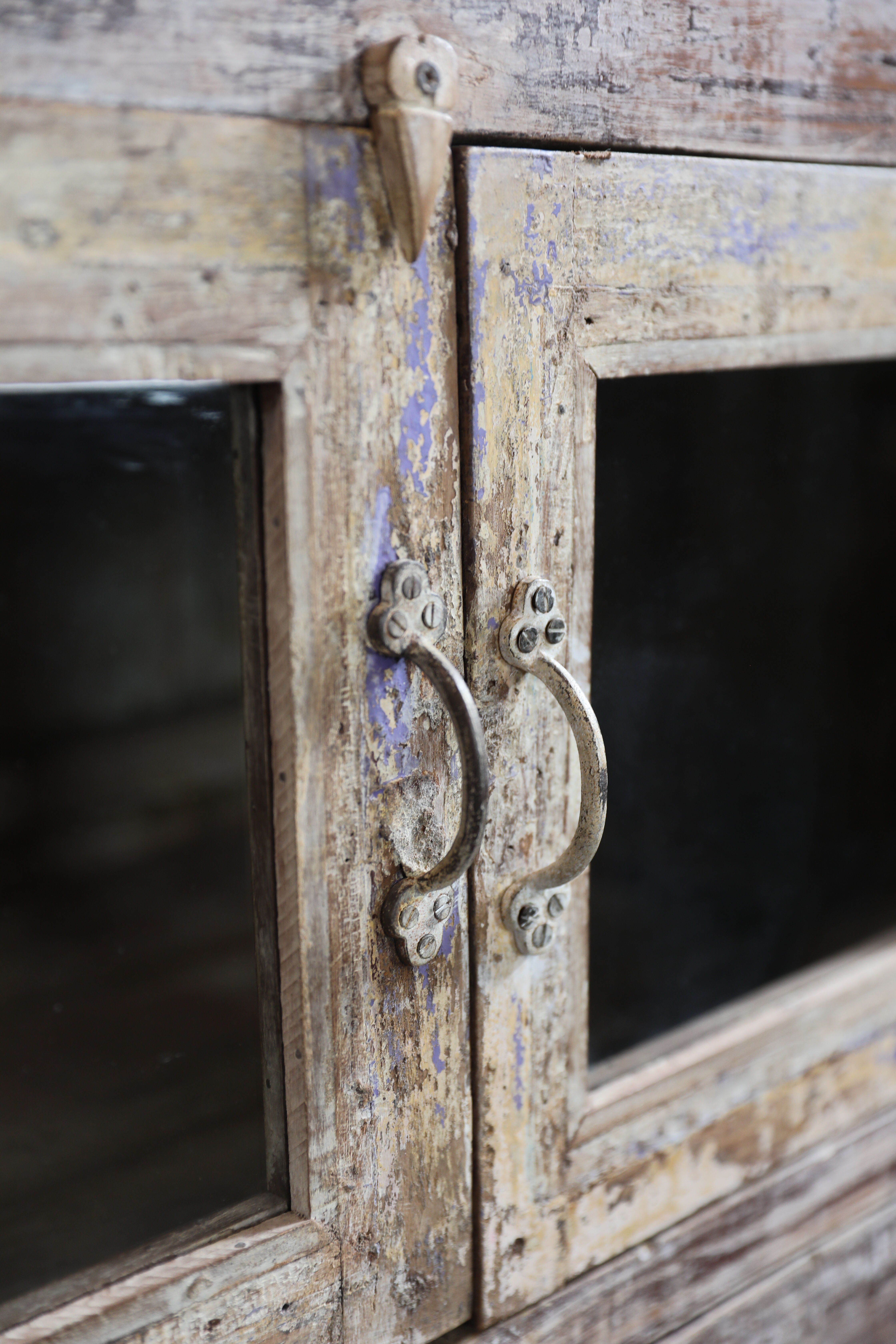 Meuble indien Vaisselier 4portes en 2 parties