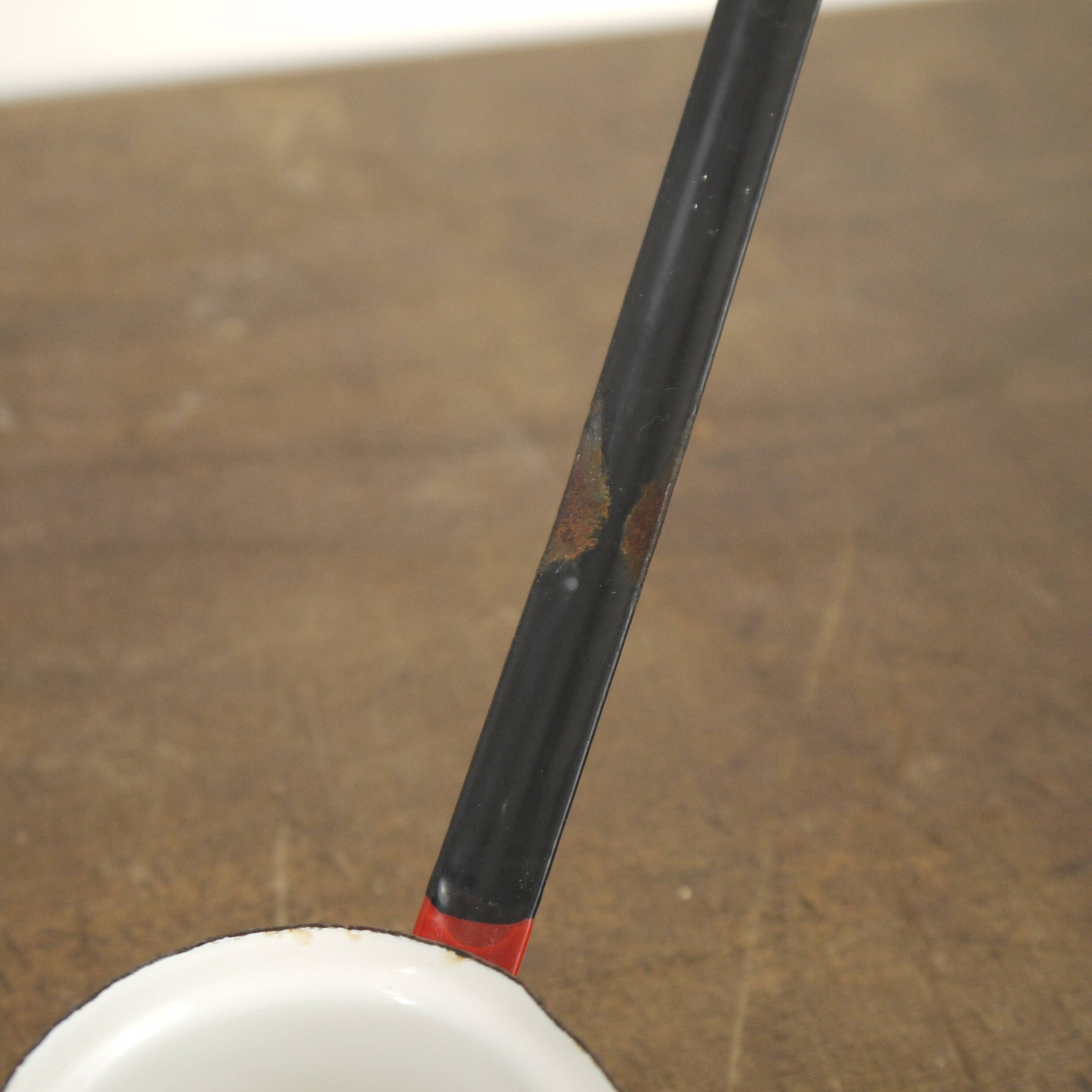 Turkish coffee maker in red enamel