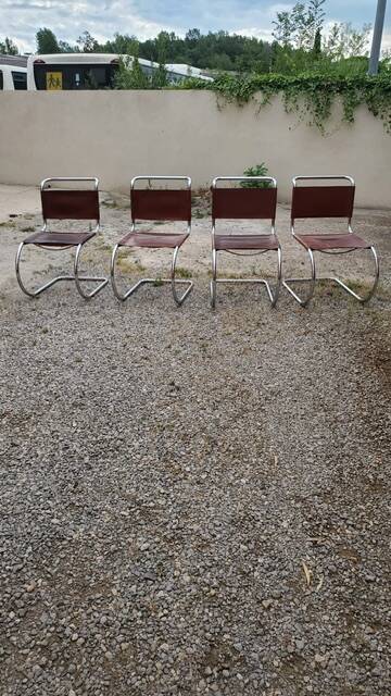 4 MR10 Mies Van der Rohe chairs