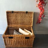Old rattan trunk