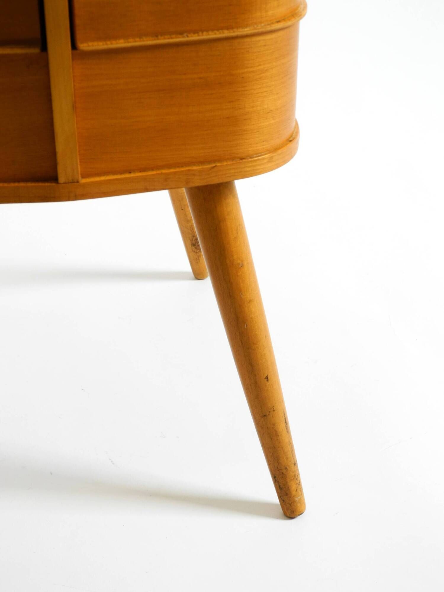 Beautiful original Mid Century teak sewing box with hinged compartments