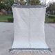 White rug in natural wool, 250cm x 150cm