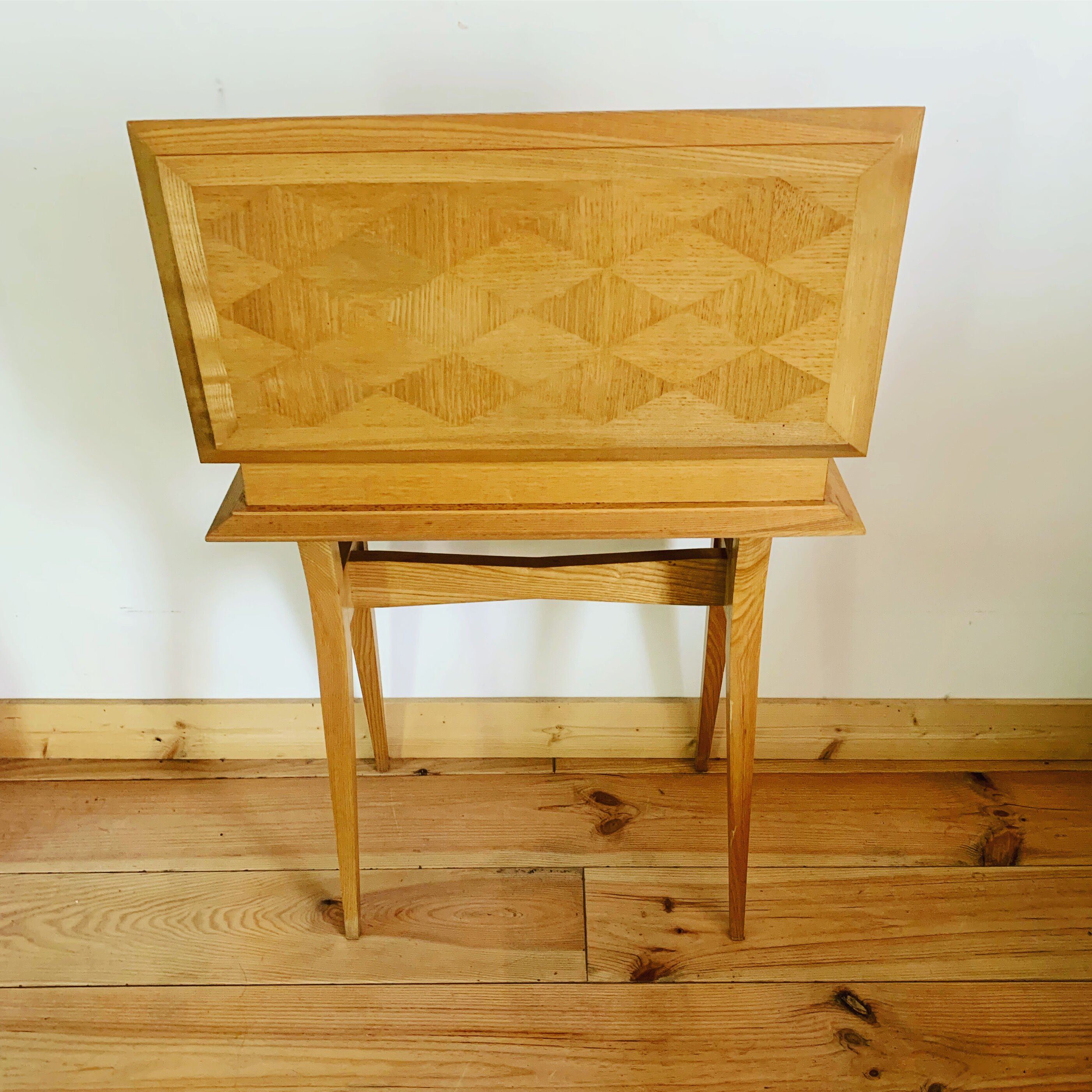 Vintage inlaid wood worker