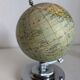 Antique French terrestrial globe – Chrome Art Deco base – Circa 1930 – Cart
