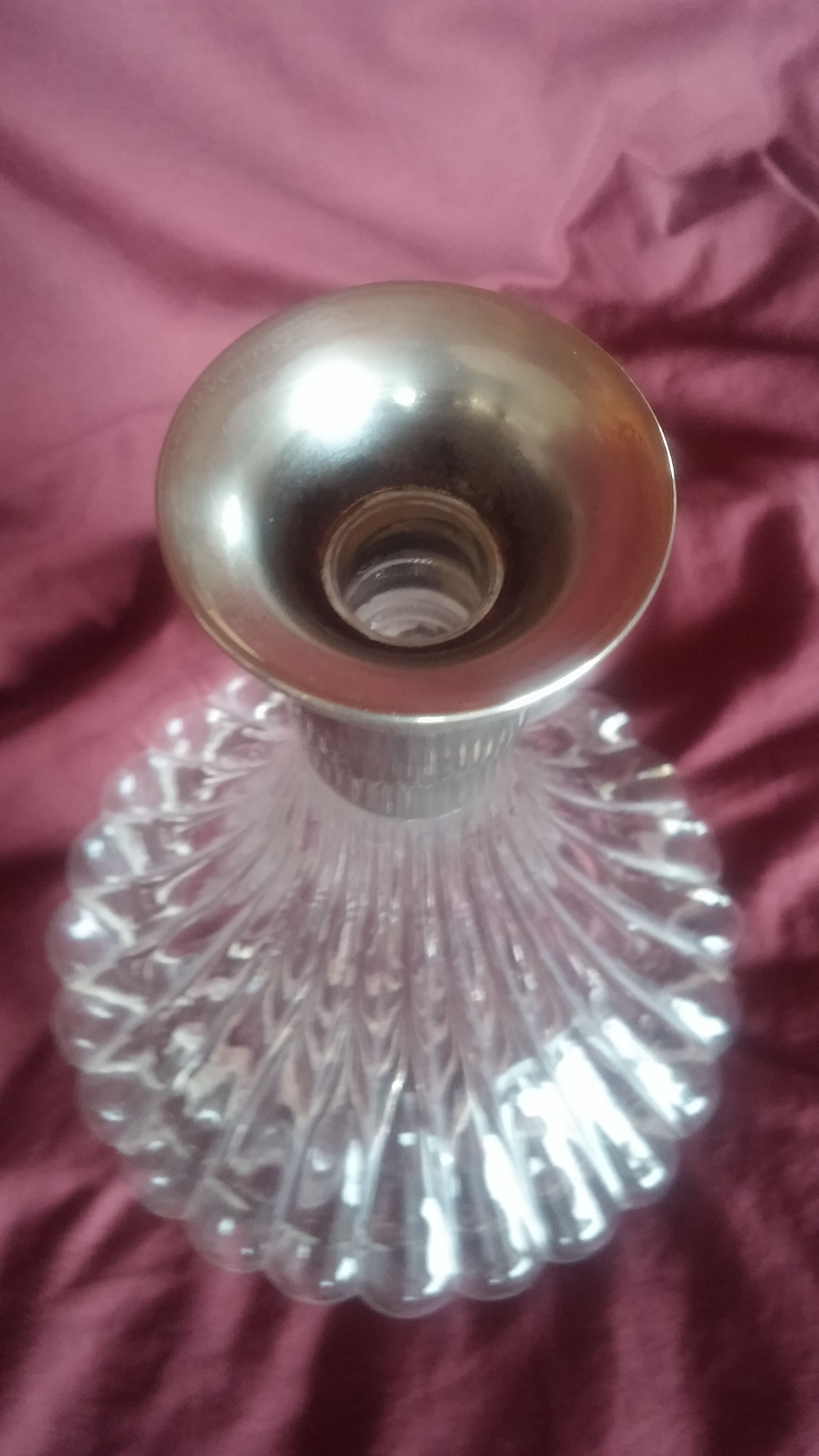 Decanter decanter with silver neck