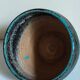 Ceramic planter with speckled enamel gadroons from the 1940s