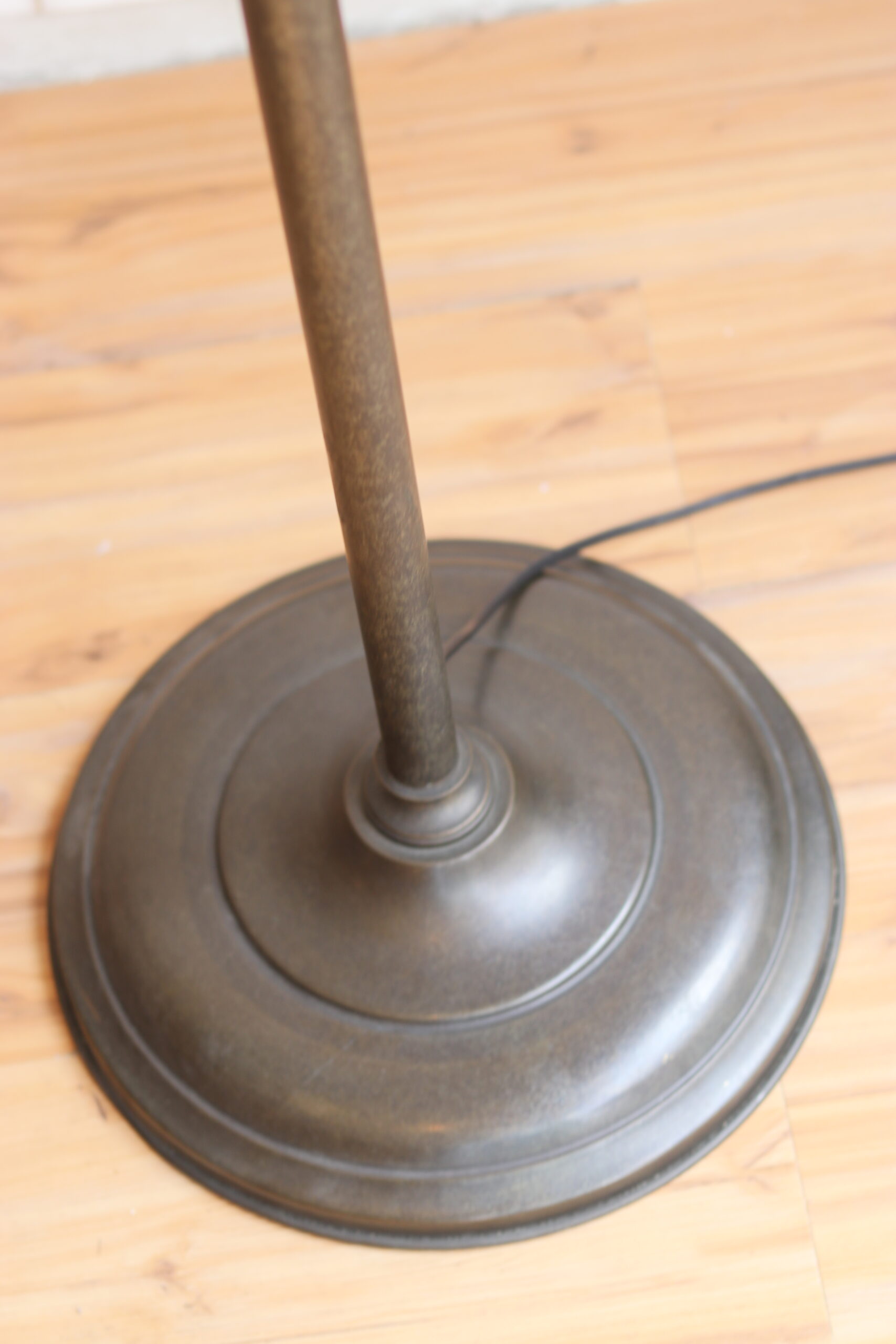 Adjustable floor lamp in patinated metal, 1970s