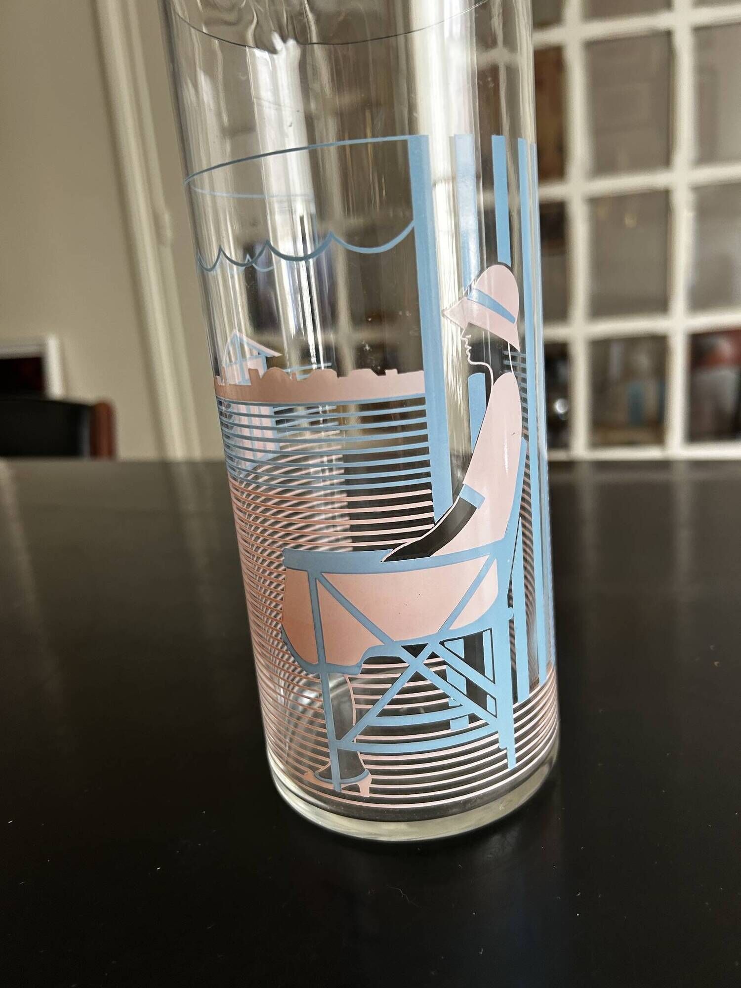 1980s glass pitcher
