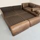 Modular corner sofa DS-76 in brown leather, designed by De Sede, 1980s.