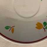 2 cups and 2 sub cups old earthenware Gien model Mireille