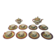 Paul Fouillen Quimper tea set sugar bowl cups and saucers