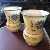 Pair of Bohemian crystal vase