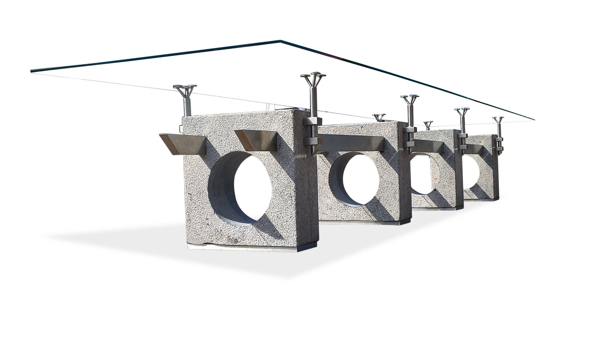 Huge brutalist concrete conference or dining table, 1970s