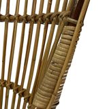 Ensemble de deux fauteuils en rotin du milieu du siècle par Bonacina 1950 Design