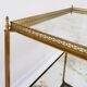 Two-tier side table with eglomisé mirror by Maison Jansen, French.