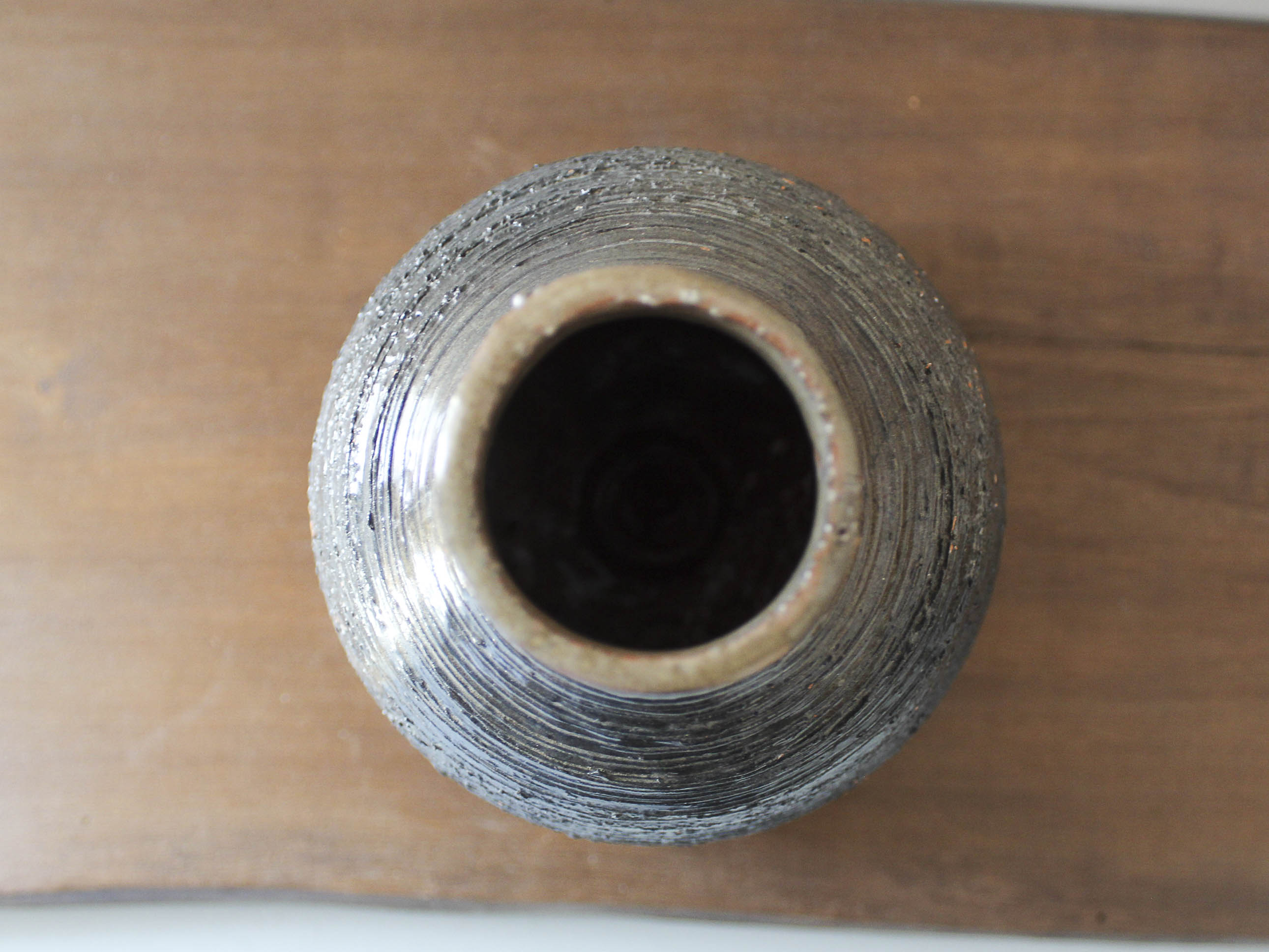 Glazed terracotta vase