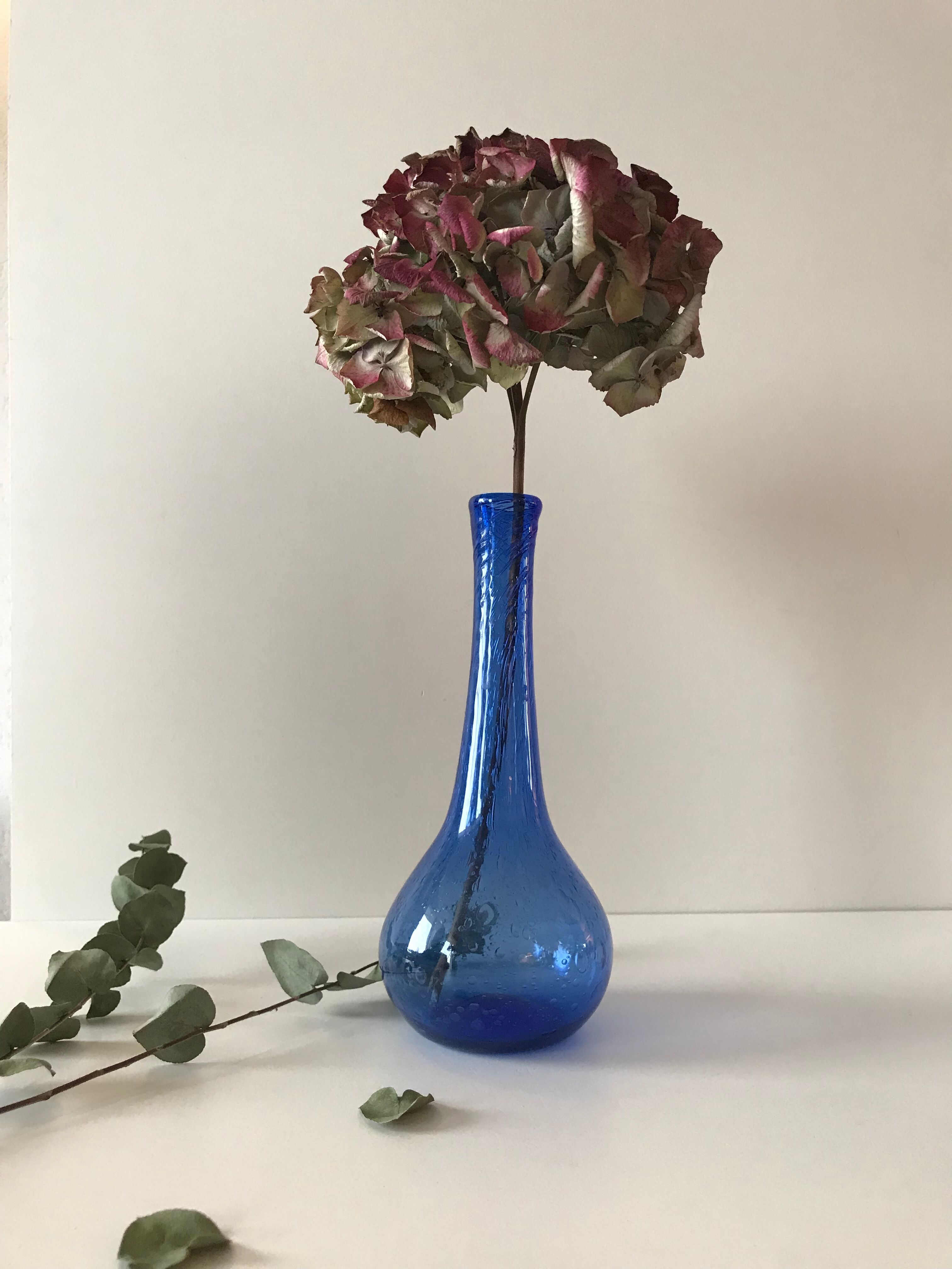 Biot glass vase