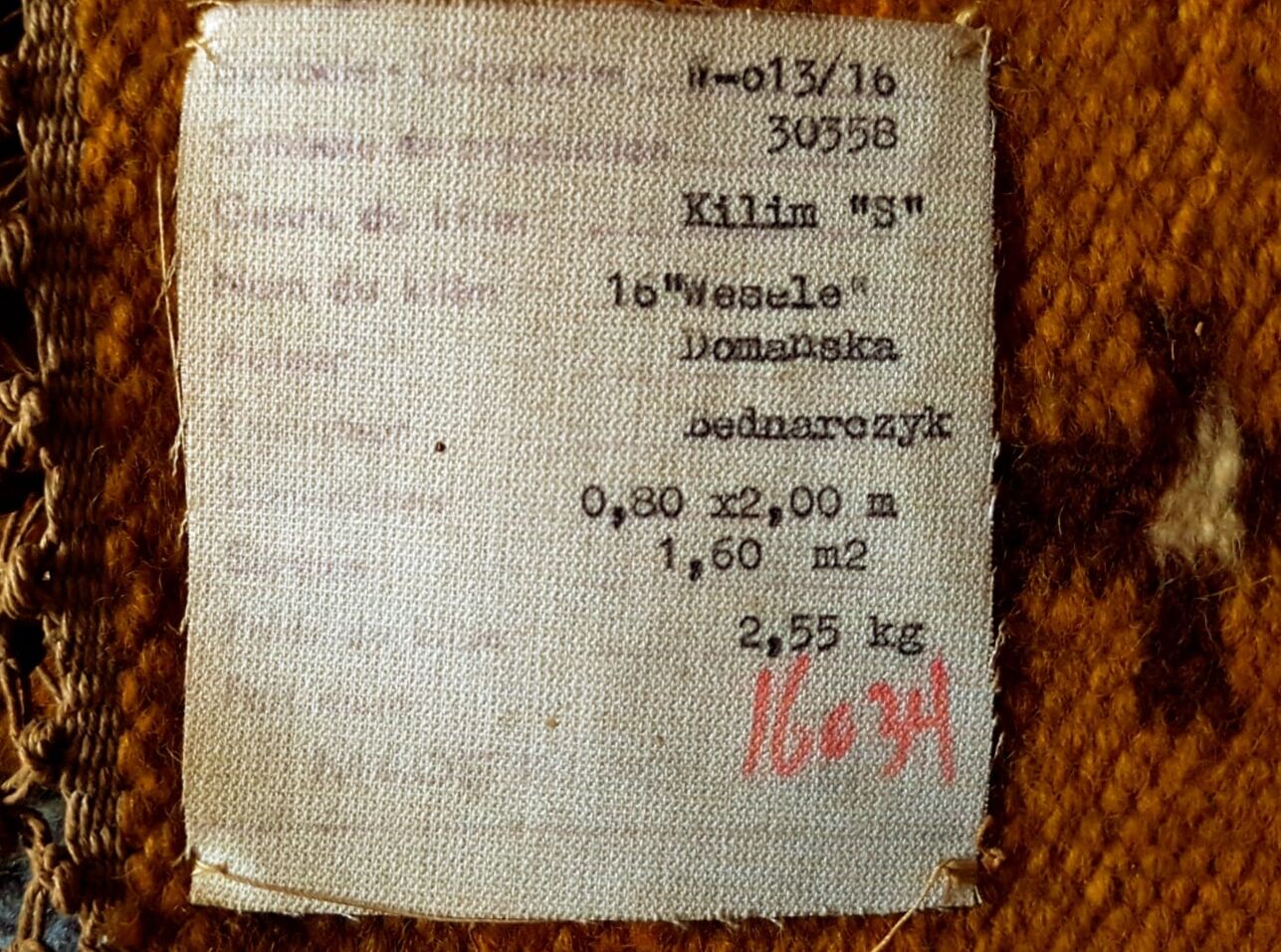 Kilim Poland 80 x 200 cm