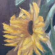 Tableau nature morte aux tournesols XXe