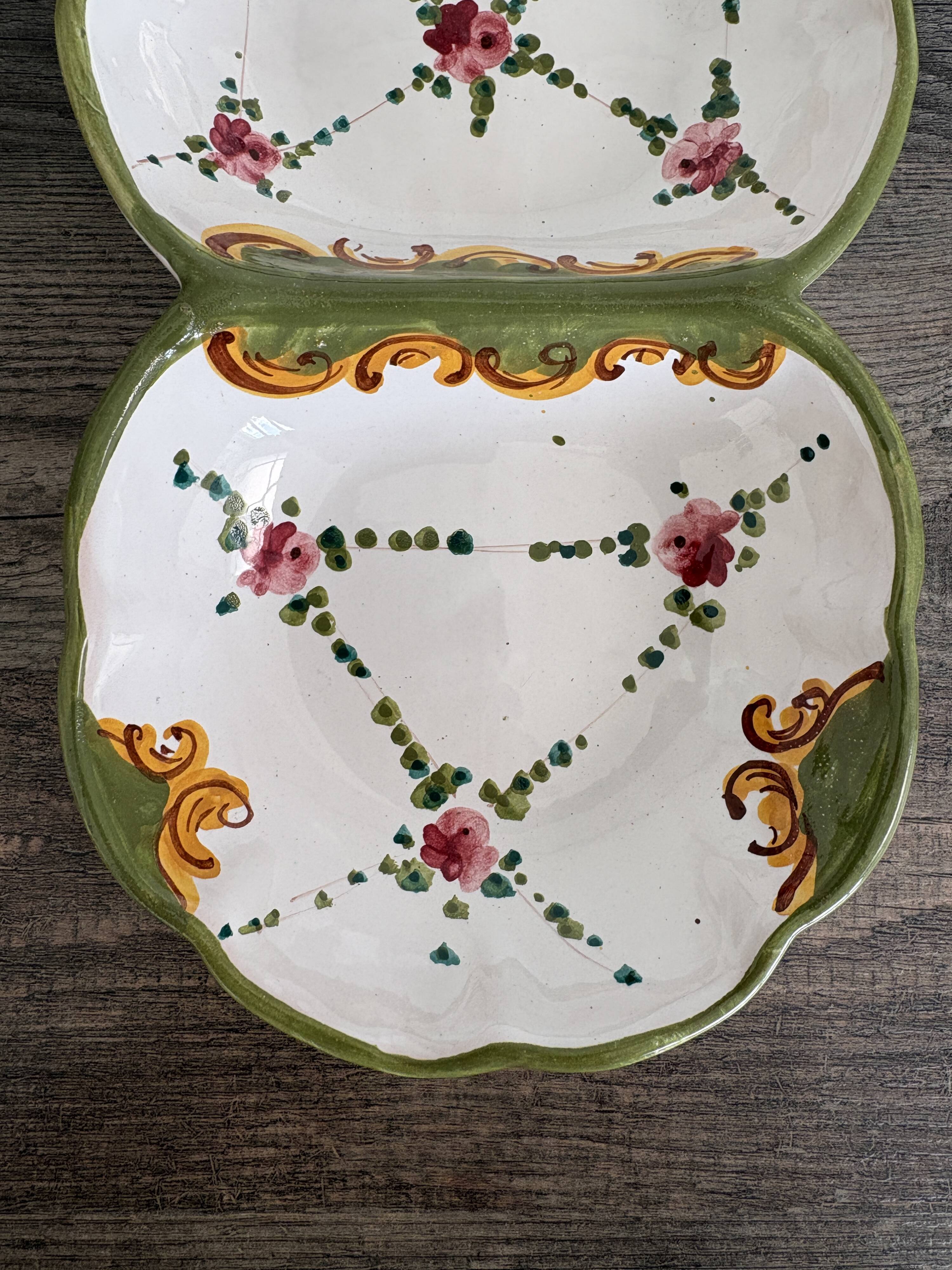 Vintage ceramic Italian aperitif plate
