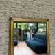 Antique mirror gilded with gold leaf 149cm mercury glass