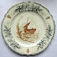 Art Nouveau plate Terre de Fer Choisy le Roi, Louis XIII model: Le Soir