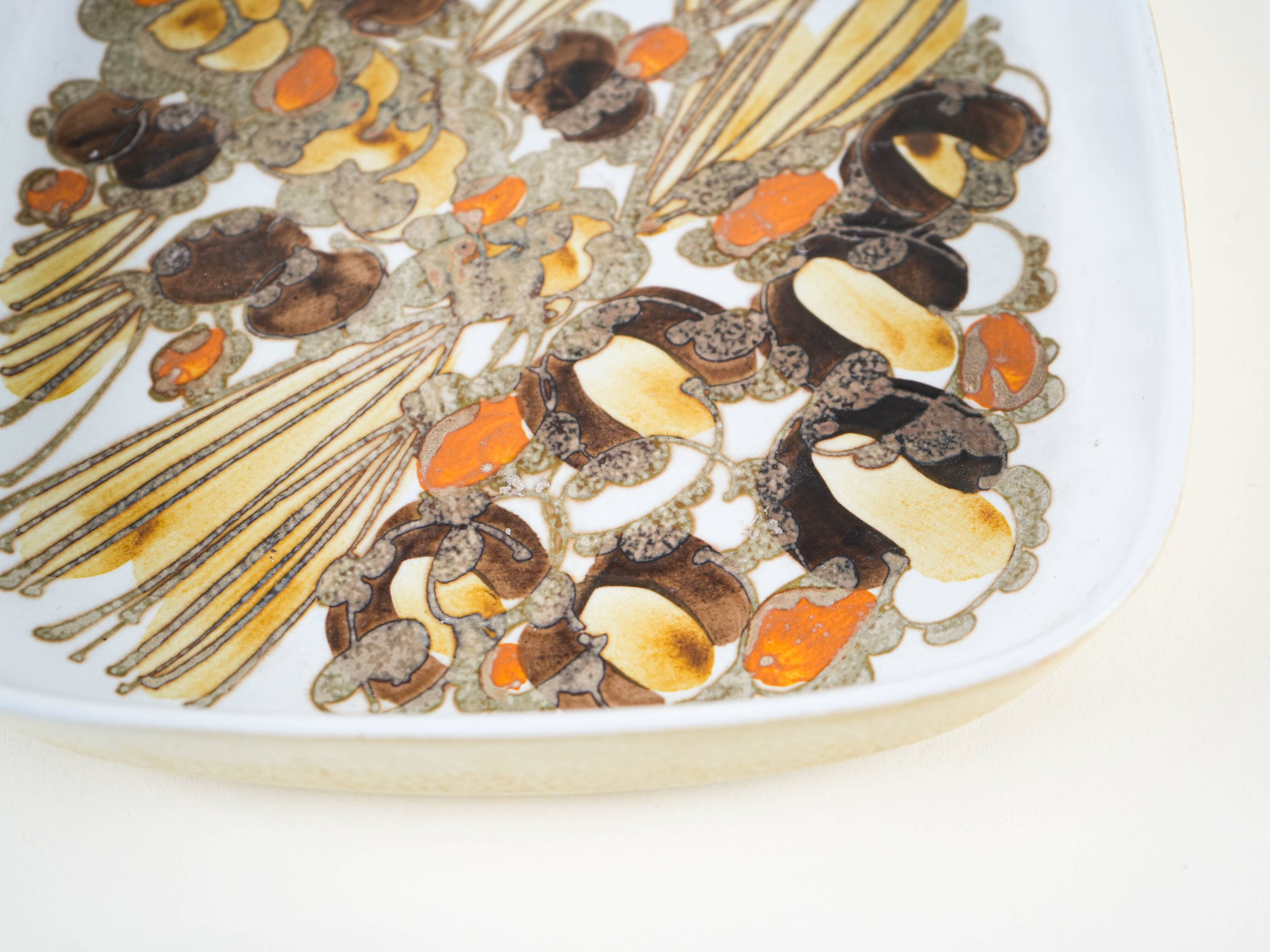Ceramic platter, Danish design, 1960s, manufactured by Royal Copenhagen