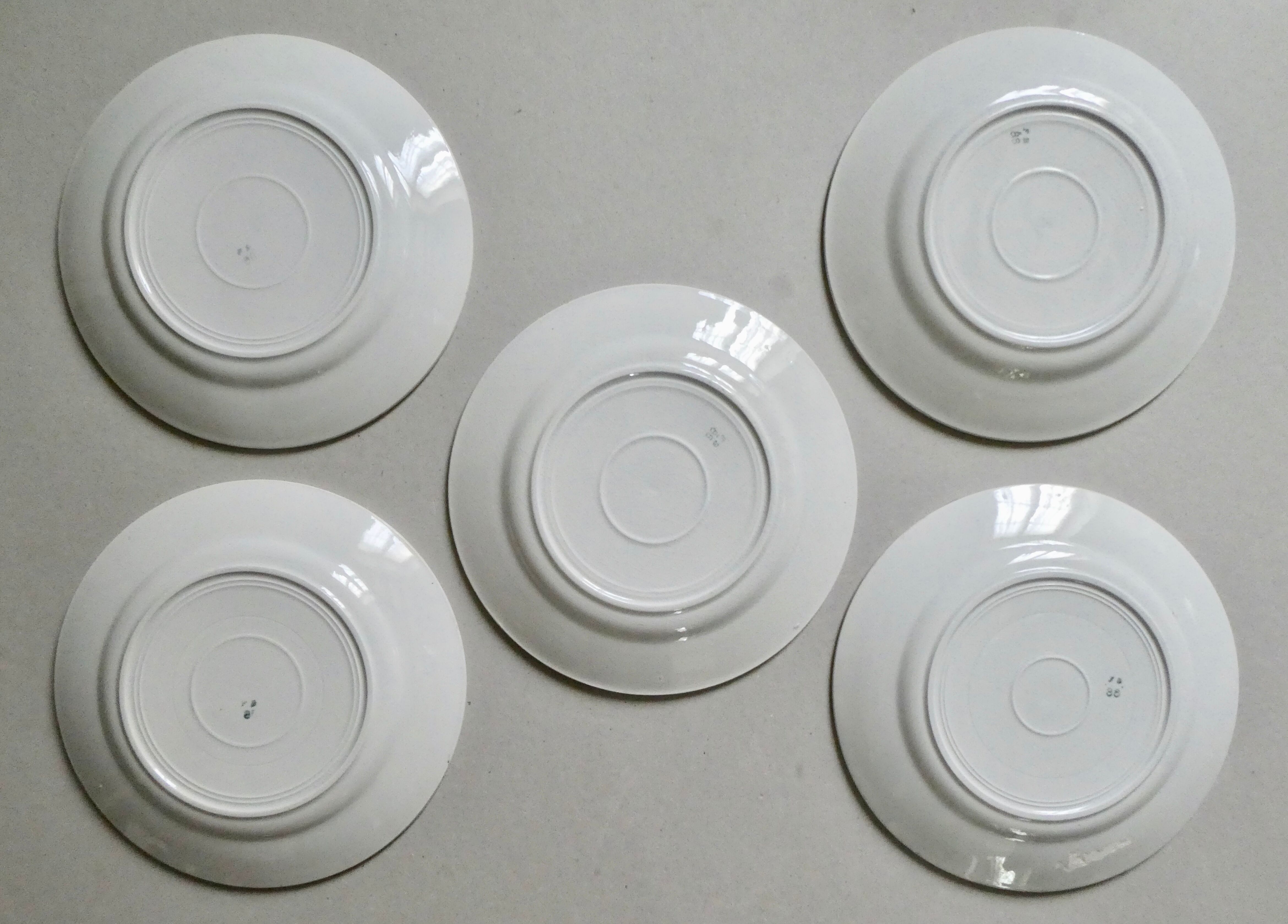 5 Badonviller ceramic plates
