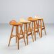 Erik Buch set of four “OD61” bar stools Oddense Mobler Denmark 1965