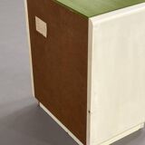 Beige Wood and Green Varnish Bedside Tables, Norway, 1960s, Set of 2