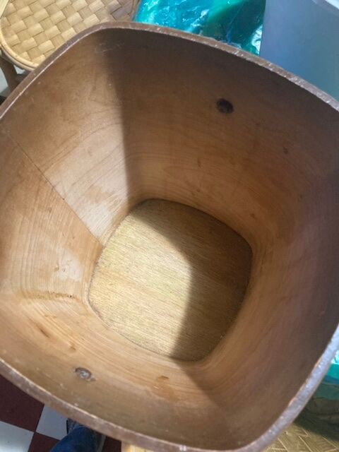 Vintage champagne bucket / teak ice cream