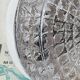 Small round wall lamp ceiling light transparent glass vintage fixture