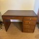 Art Deco desk in wood and walnut veneer.