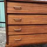 Scandinavian vintage chest of drawers, compass feet