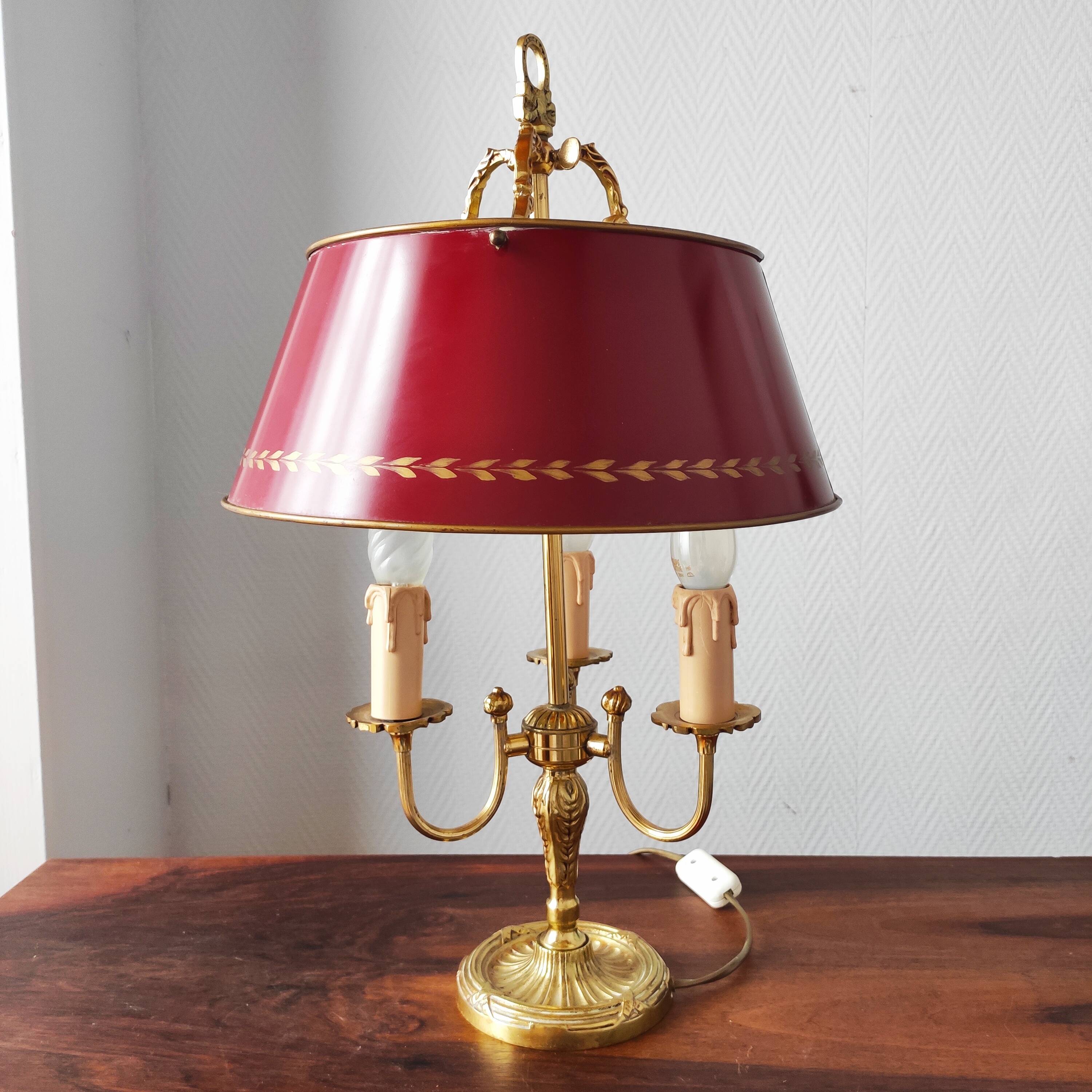 3-light bronze hot water bottle lamp from Maison Collange