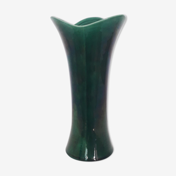 Vase vintage céramique vernissée 1970