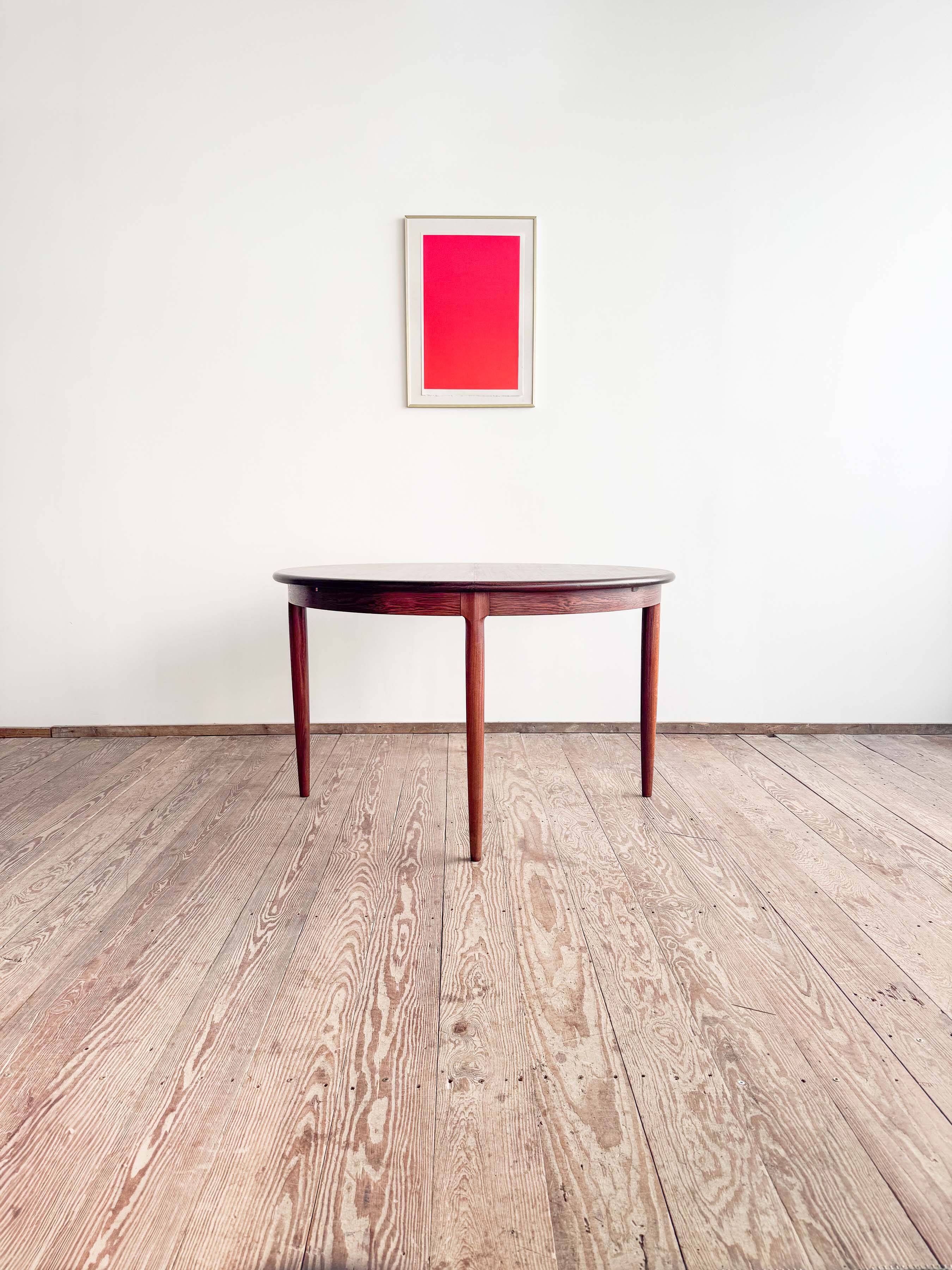 Table à manger danoise Mid-Century Modern en palissandre, Niels O. Møller