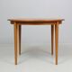 Vintage Scandinavian round dining table in teak - 110 cm - 1960s