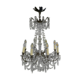 Glass chandelier and brass perfect working order